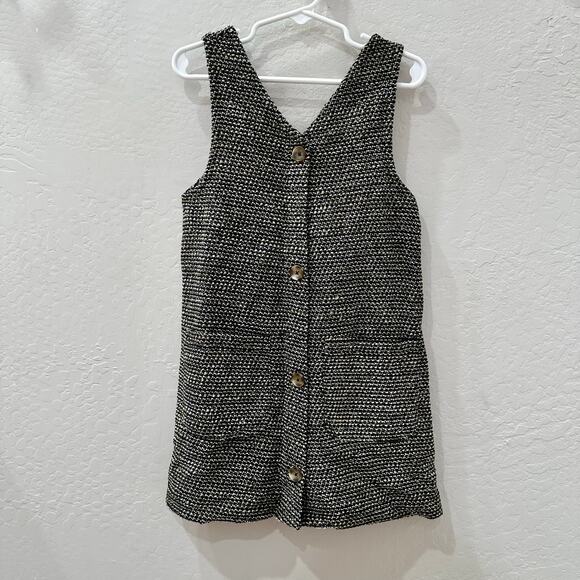 NWT Zara Black Tweed Tank Dress - Picture 1 of 6